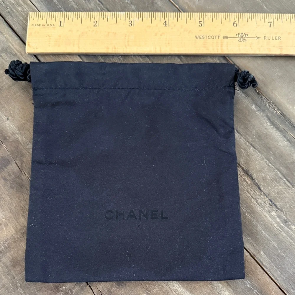 CHANEL Black Drawstring Pouch